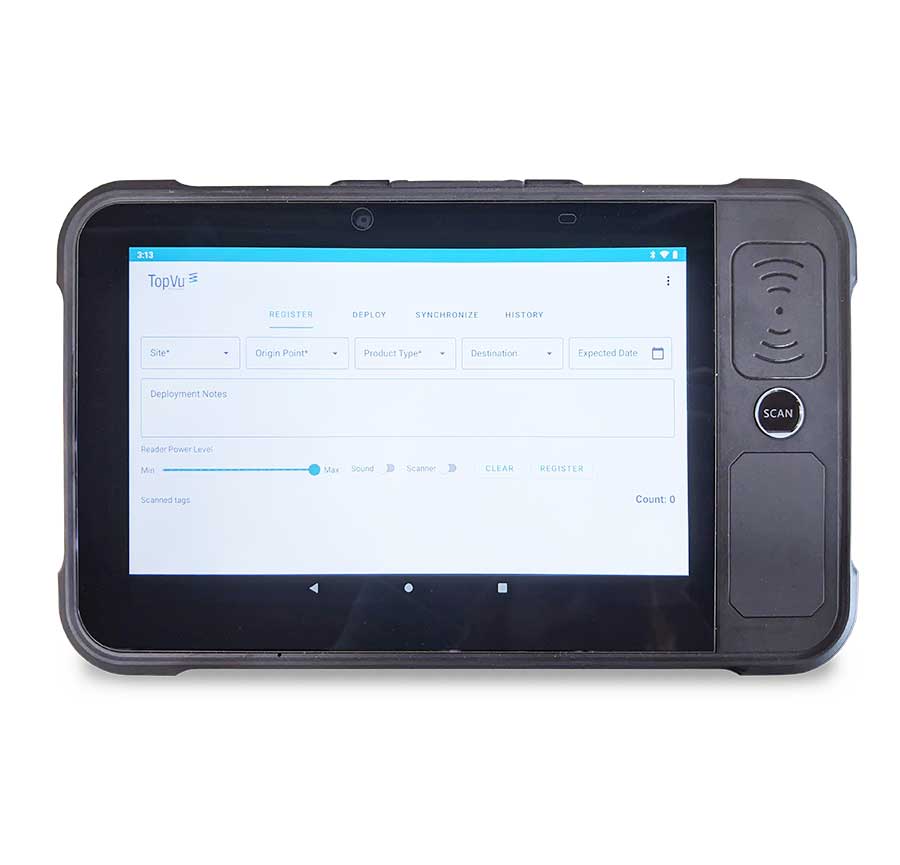 Tablet ore tag scanner